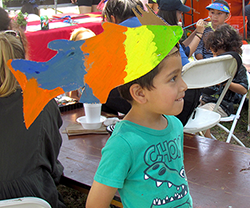 Participant with fish hat